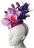 Elegant Orchid Fascinator Headpiece Purple and Pink Statement Hat