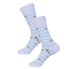 Kentucky Derby White and Blue Striped Racing Horses Socks