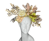 Golden Bloom Gold, Cream and Peachy Blush Elegance Fascinator