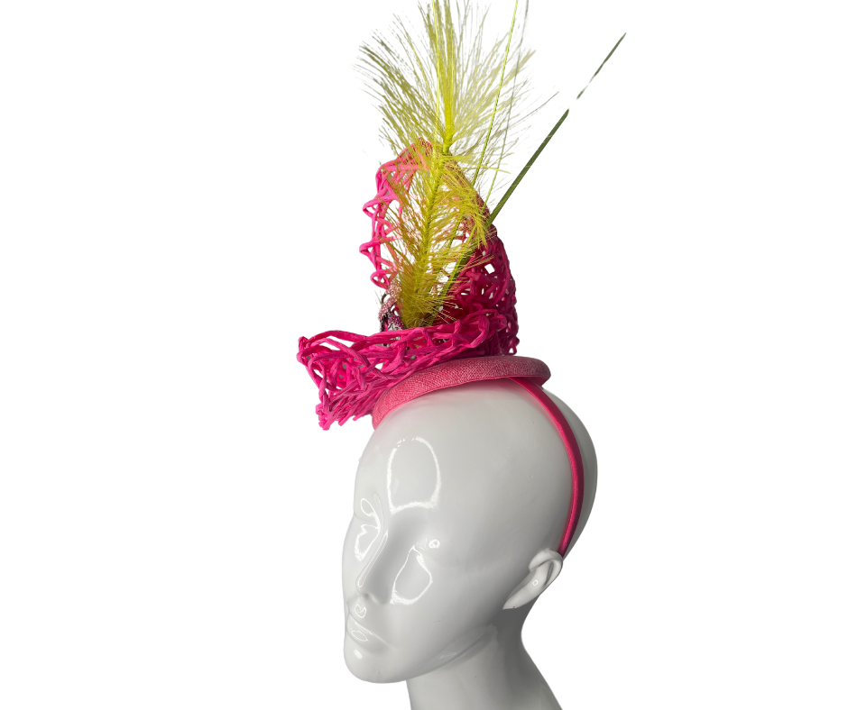 Palm Beach Punk Flamingo Fascinator Hat