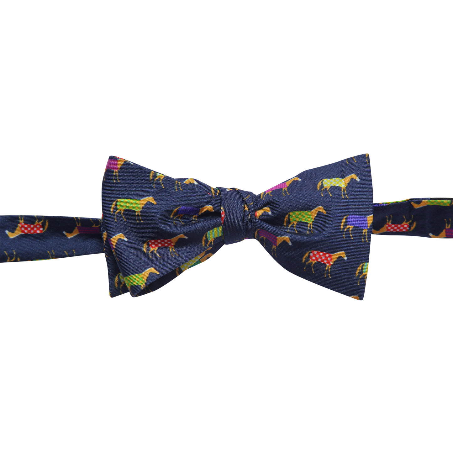 Derby Multi Color Horse Navy Bowtie