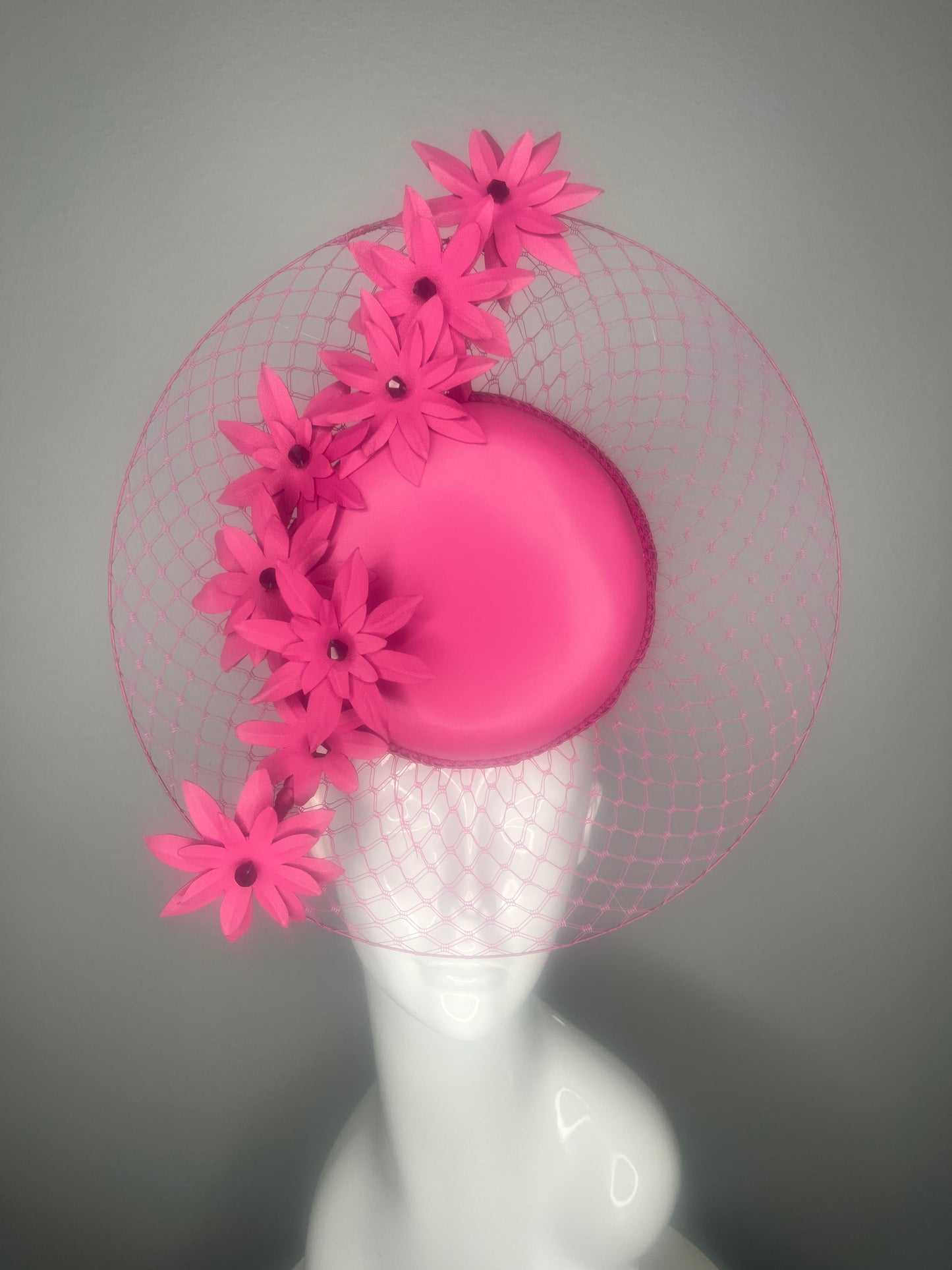 Audrey’s Pink Halo — Hand-Sculpted Leather Couture Percher