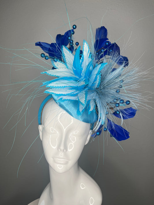 Blue Crush Feather Fascinator