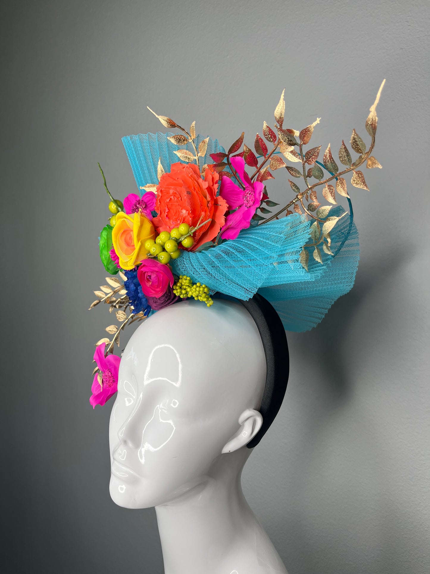 Golden Hour Bloom Fascinator Hat