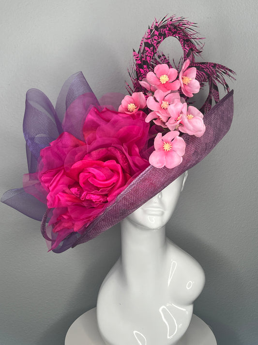 Cherry Blossom Bloom – Statement Side Sweep Hat