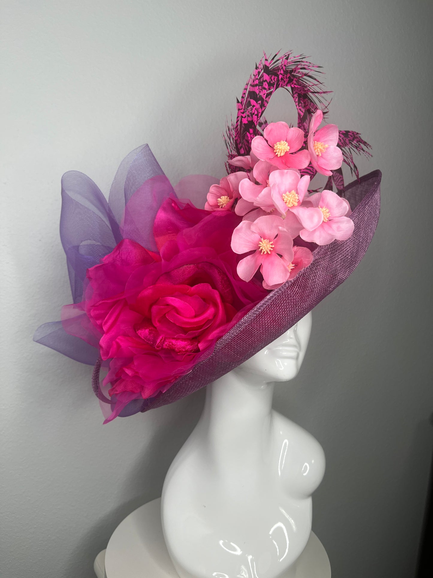 Cherry Blossom Bloom – Statement Side Sweep Hat