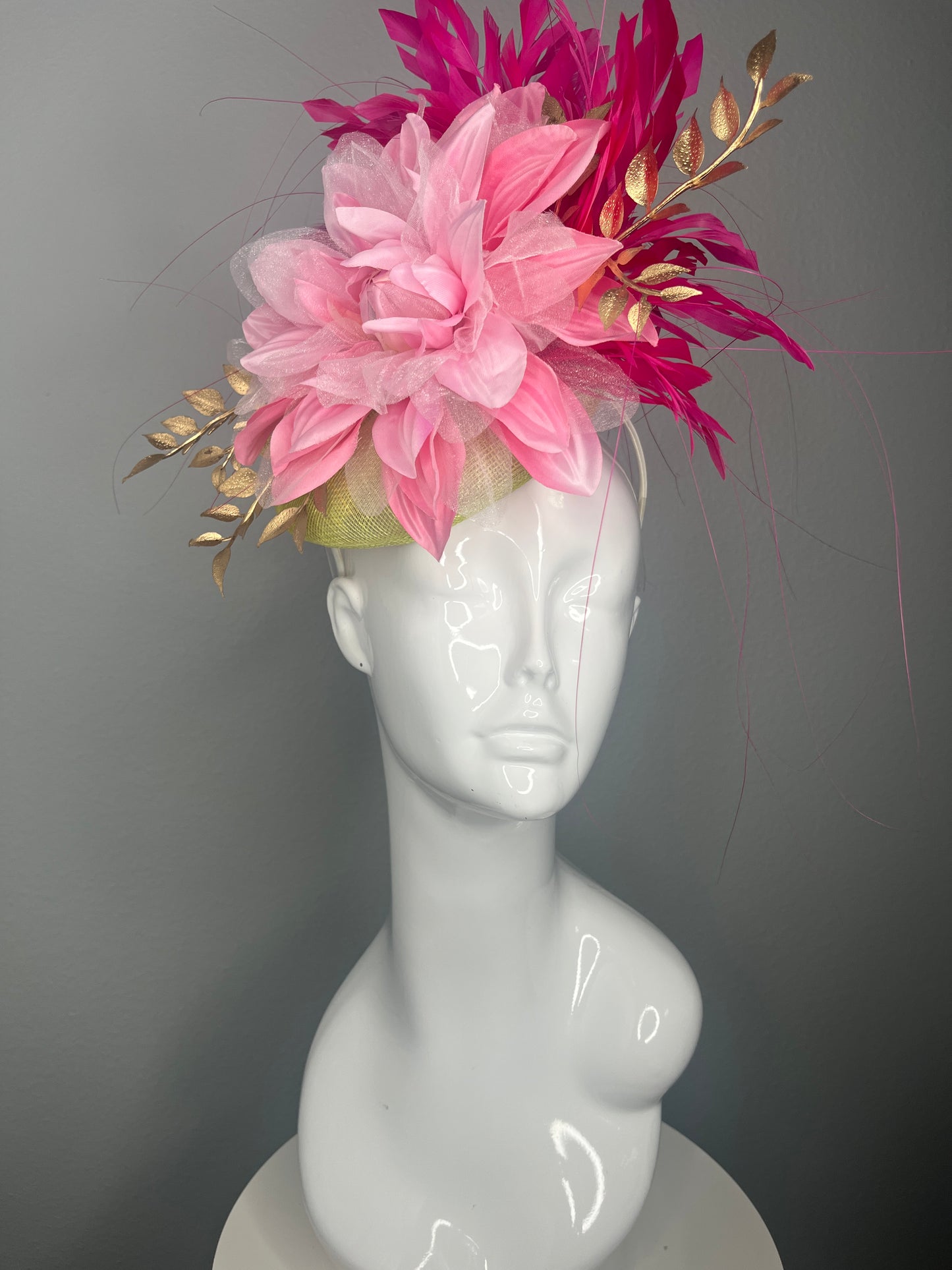 Petal Parade – Pink, Yellow & Gold Statement Fascinator