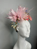 Blush Bloom and Irridescent Pink Statement Fascinator Headband