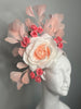 Blush Bloom Fascinator with Pearlized Headband