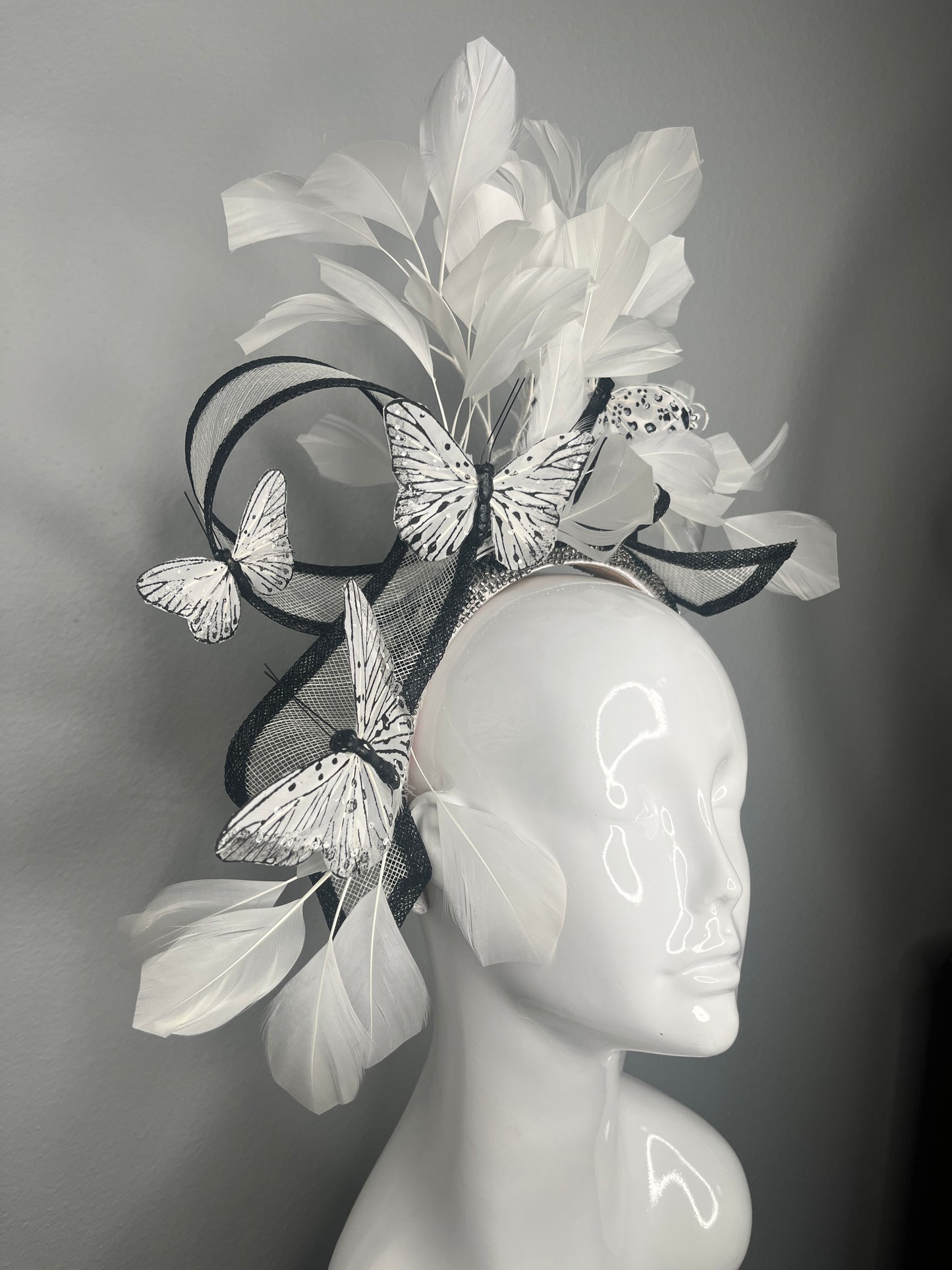 Noir Papillon Crown Fascinator Hat