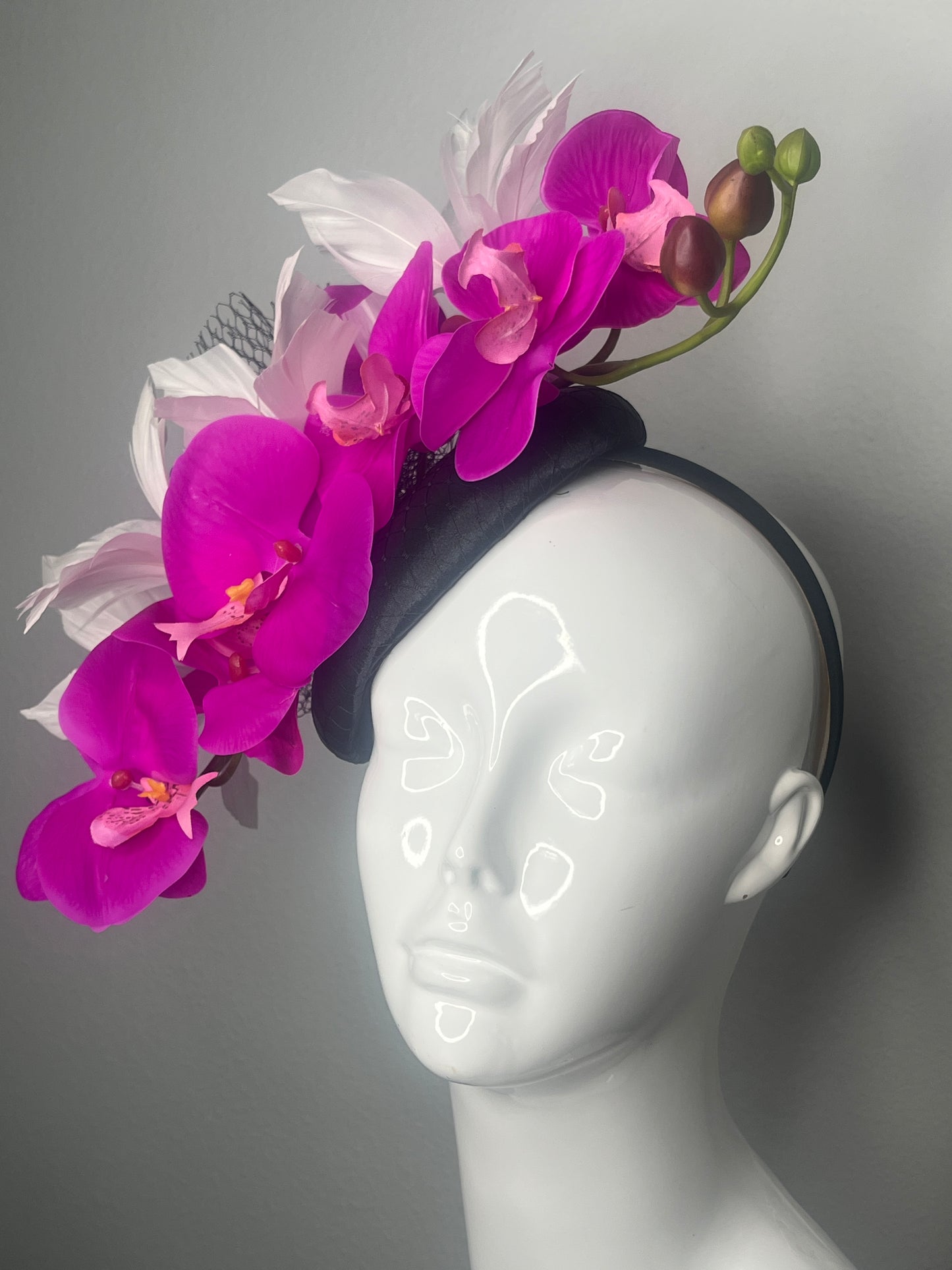 Botanical Brilliance Orchid Fascinator Hat