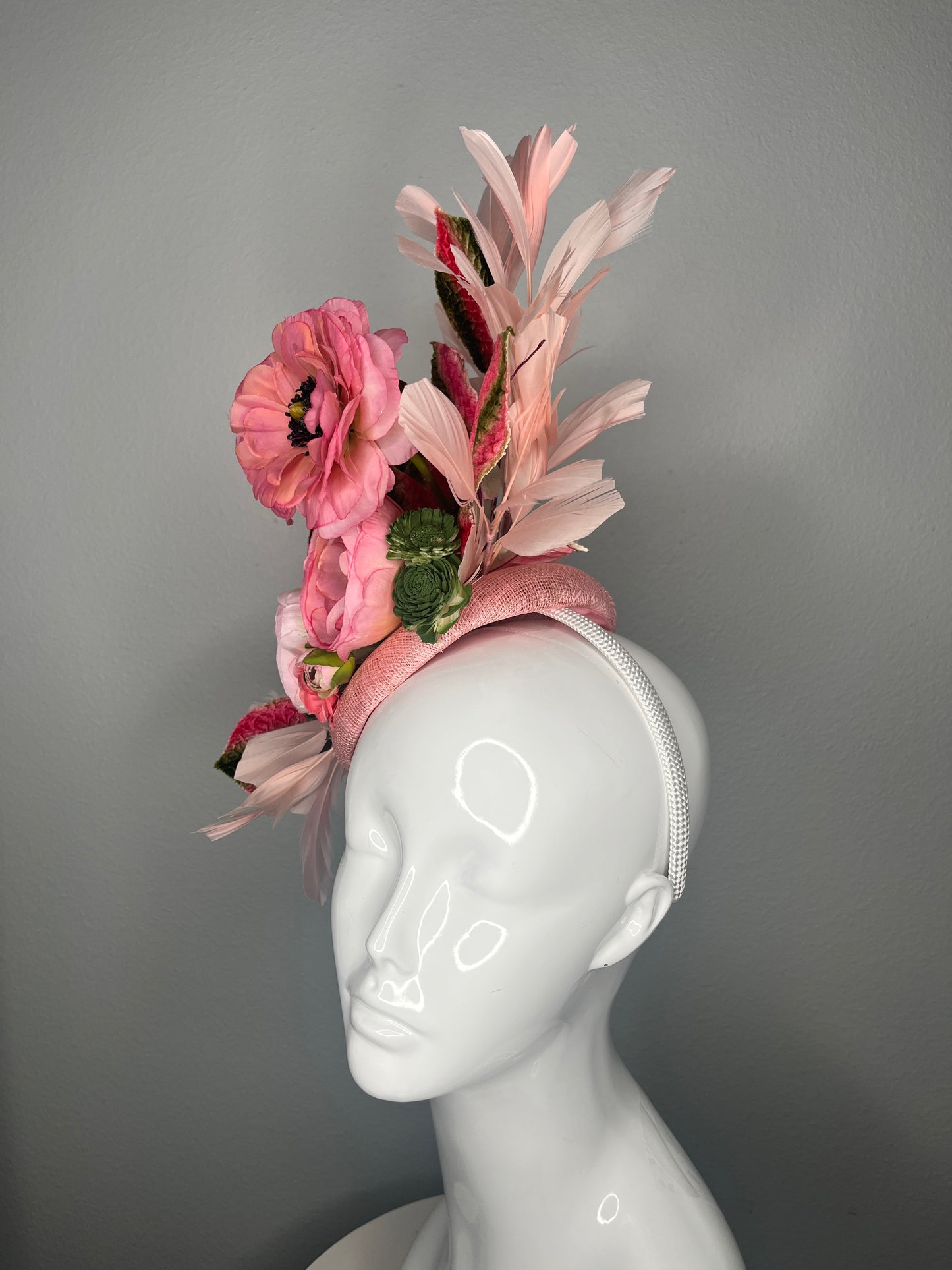 Flora Rouge Pink Floral Fascinator Hat