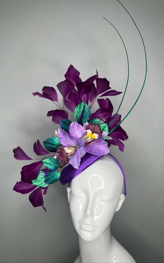 Purple Orchid Mirage Fascinator Hat