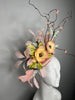 Butterfly Grove Peachy Pink Fascinator Hat