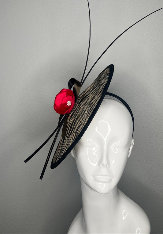 Wild Bloom Hand Crafted Sinamay Fascinator Hat
