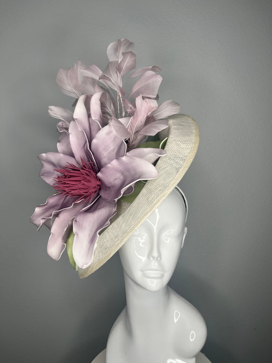 Blush Majesty Feather Hatinator Saucer Hat