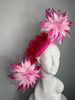 Fuchsia Fireworks Feather Fascinator