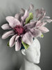 Blush Magnolia Jewel Feather Fascinator