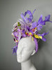 Lavender Orchid and Feather Couture Fascinator Hat