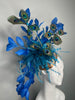 Royal Blue Feather Peacock Butterfly Fascinator Hat