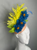 Peach and Navy Golden Hour Bloom Fascinator