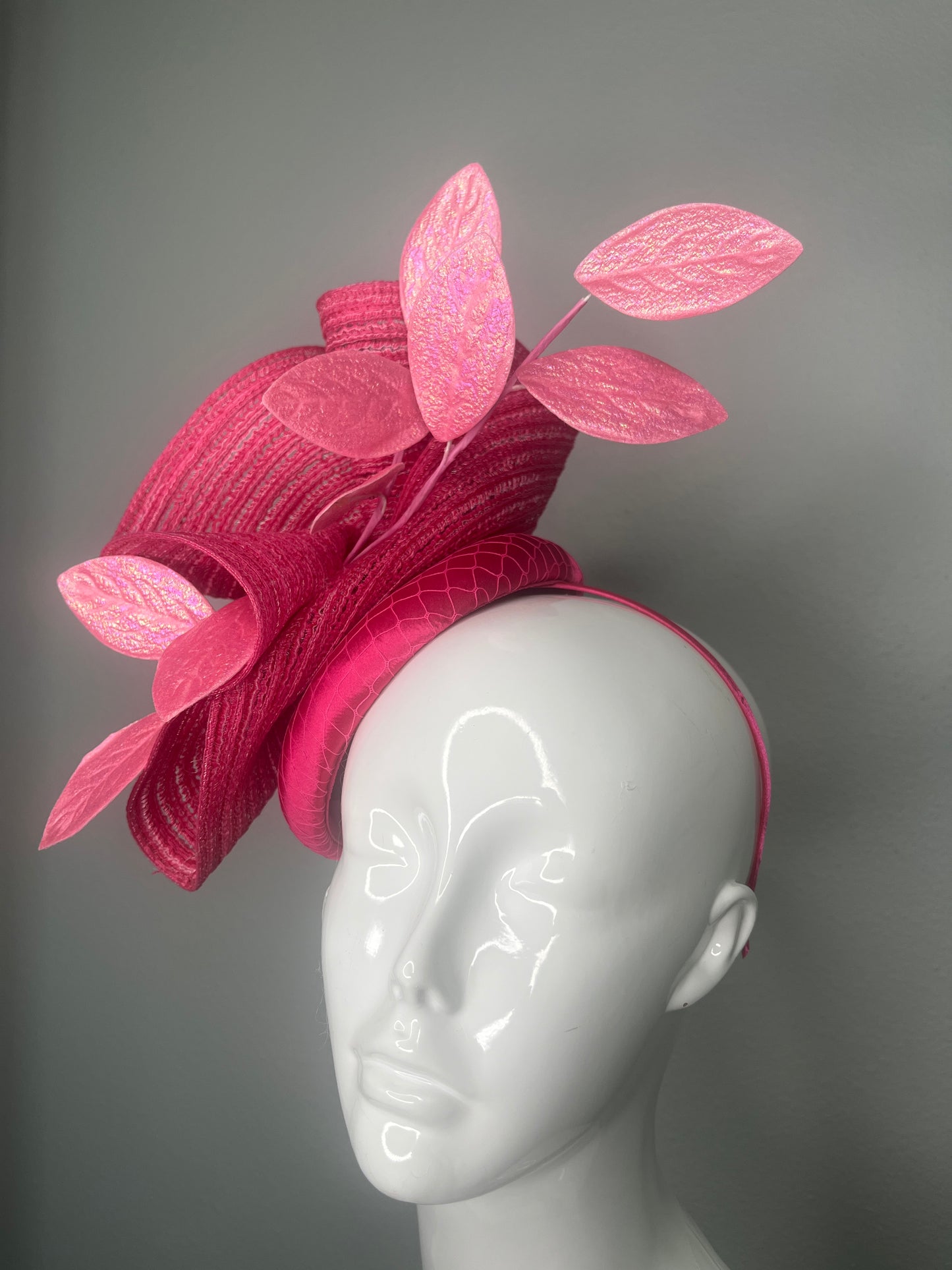 Peony Prism Sculpted Pink Fascinator Hat