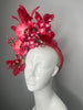 Radiant Reverie Red Feather Fascinator Hat