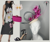 Curves & Fuchsia Orchids Fascinator Hat