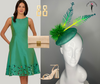Verdant Bloom Green Ombre Fascinator Hat