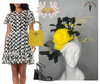 Buzzed in Bloom Black and Yellow Bee Fascinator Hat