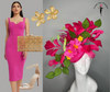 Pink Feather Fuchsia Garden Fantasy Fascinator Hat