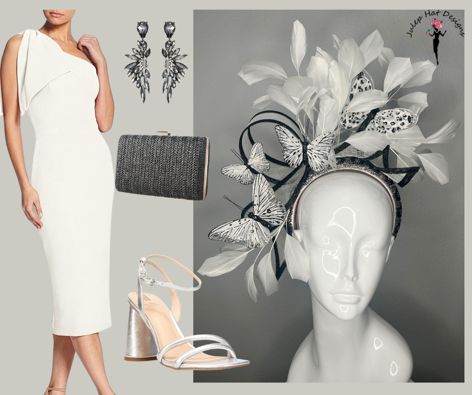 Noir Papillon Crown Fascinator Hat
