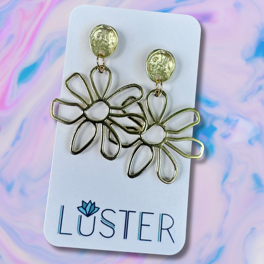 Happy Flower Earrings | Dangle Unique Statement Earrings