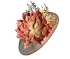 Golden Bloom Elegance Sculptural Statement Derby Hat