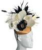Golden Elegance Derby Fascinator  Luxe Black & Gold Headpiece with Feathers & Florals