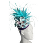 Midnight Tide  Purple and  Teal Fascinator with Calla Lilies