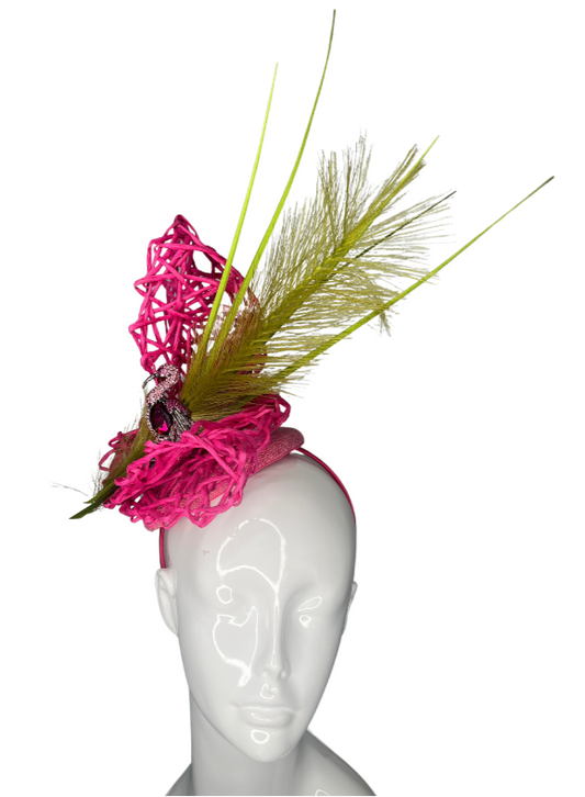 Palm Beach Punk Flamingo Fascinator Hat