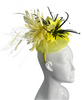 Sunburst Chic  Bold Yellow & Black Feather Fascinator