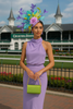 Garden Symphony Feather Fascinator Hat in Lavender, Turquoise & Chartreuse