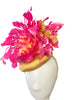 Gold and Hot Pink Fascinator Hat