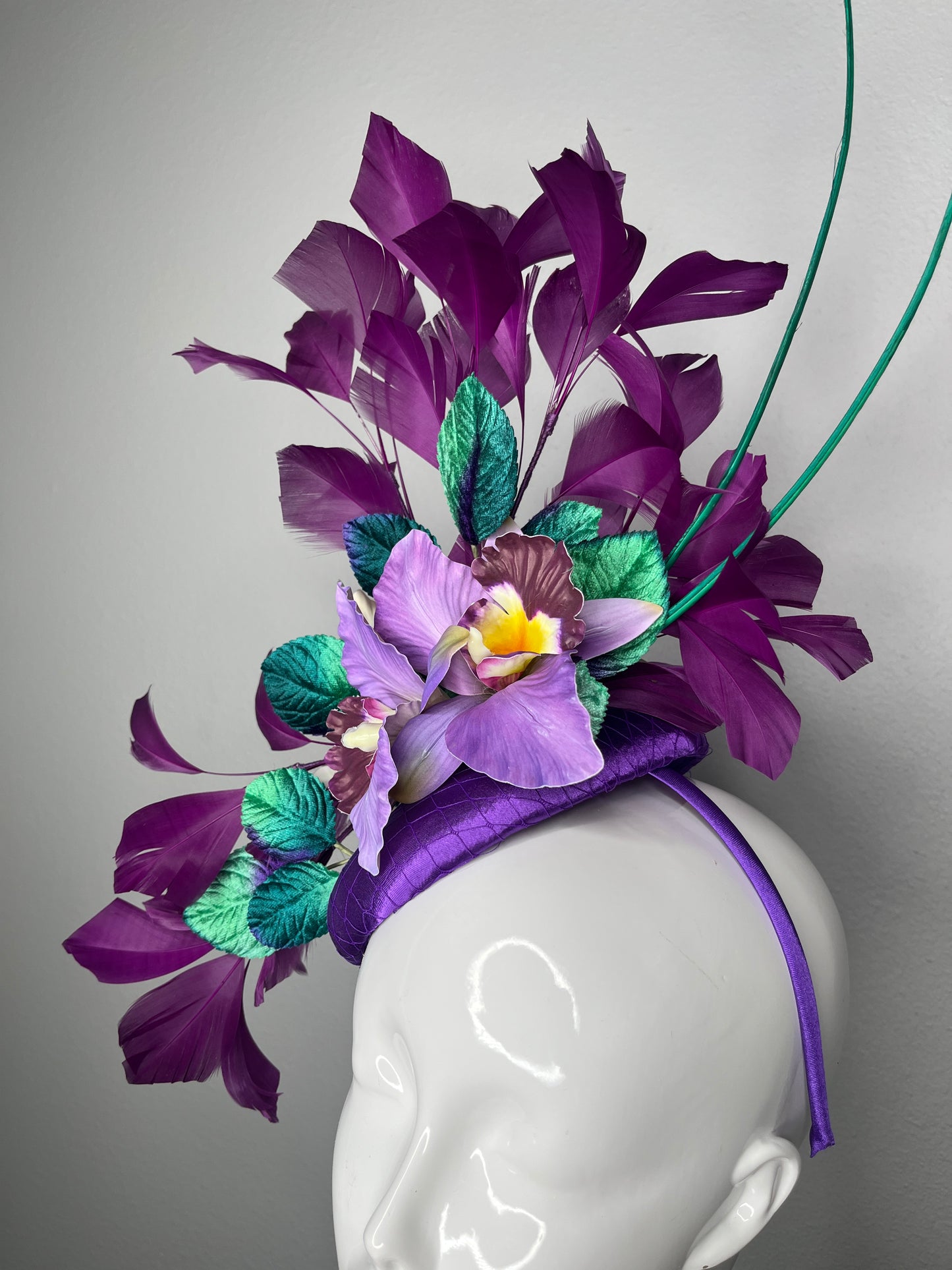 Purple Orchid Mirage Fascinator Hat