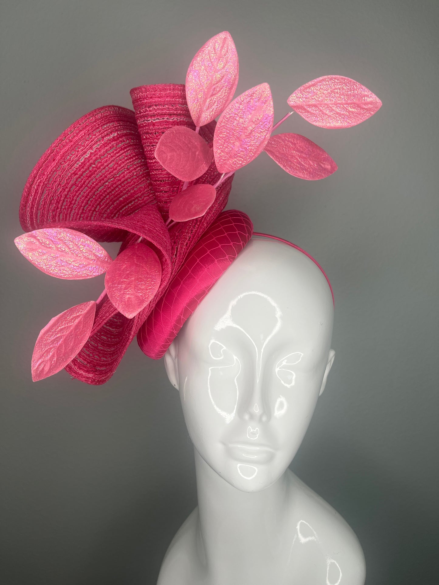 Peony Prism Sculpted Pink Fascinator Hat