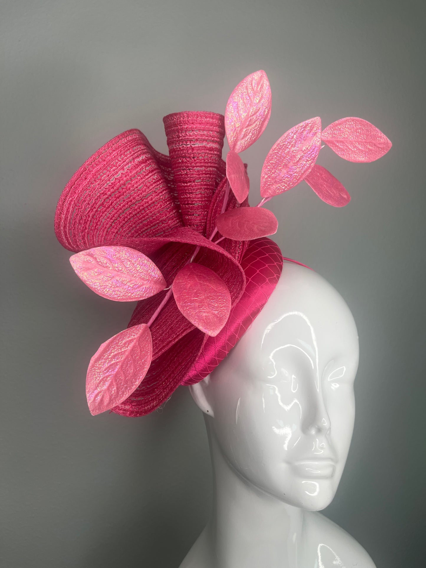 Peony Prism Sculpted Pink Fascinator Hat