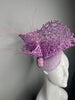 Lilac Purple Whimsy Sculptured Fascinator Hat