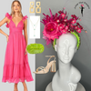 Electric Bloom Neon Green & Fuchsia Statement Fascinator
