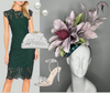 Blush Magnolia Jewel Feather Fascinator