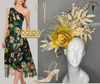 Golden Bloom Fascinator Hat