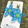 Star Flower Acetate Lightweight Statement Earrings